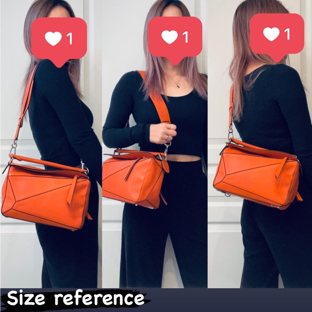 Authentic Loewe Small Puzzle in classic Calfskin